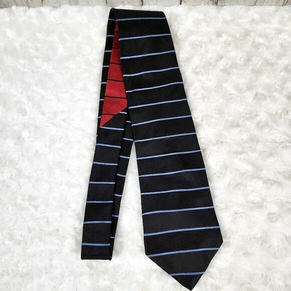 Tommy Hilfiger Striped Tie Blue - Picture 1 of 7